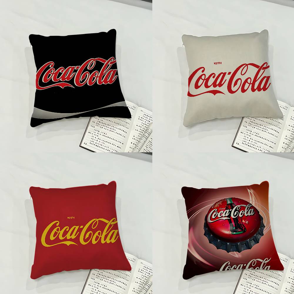 C-C-Mode Cola-Kasten Plüschstoff Weiche Kissenhülle Beidseitiger Druck Kissenbezug Haushaltsgeschenke