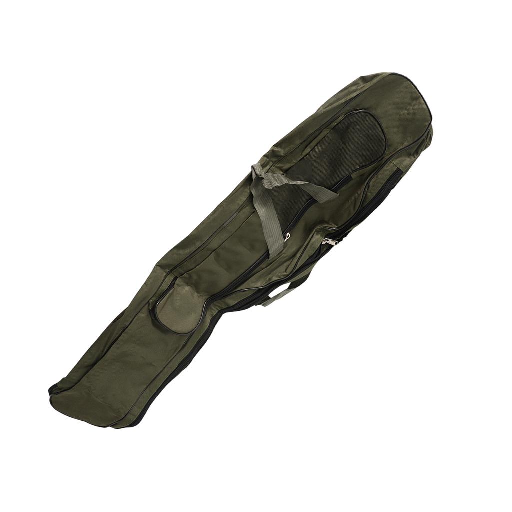 Fishing Rod Bag 420D Oxford Fabric Portable Folding Fishing Tackle Organizer Large Compartments Black 80CM