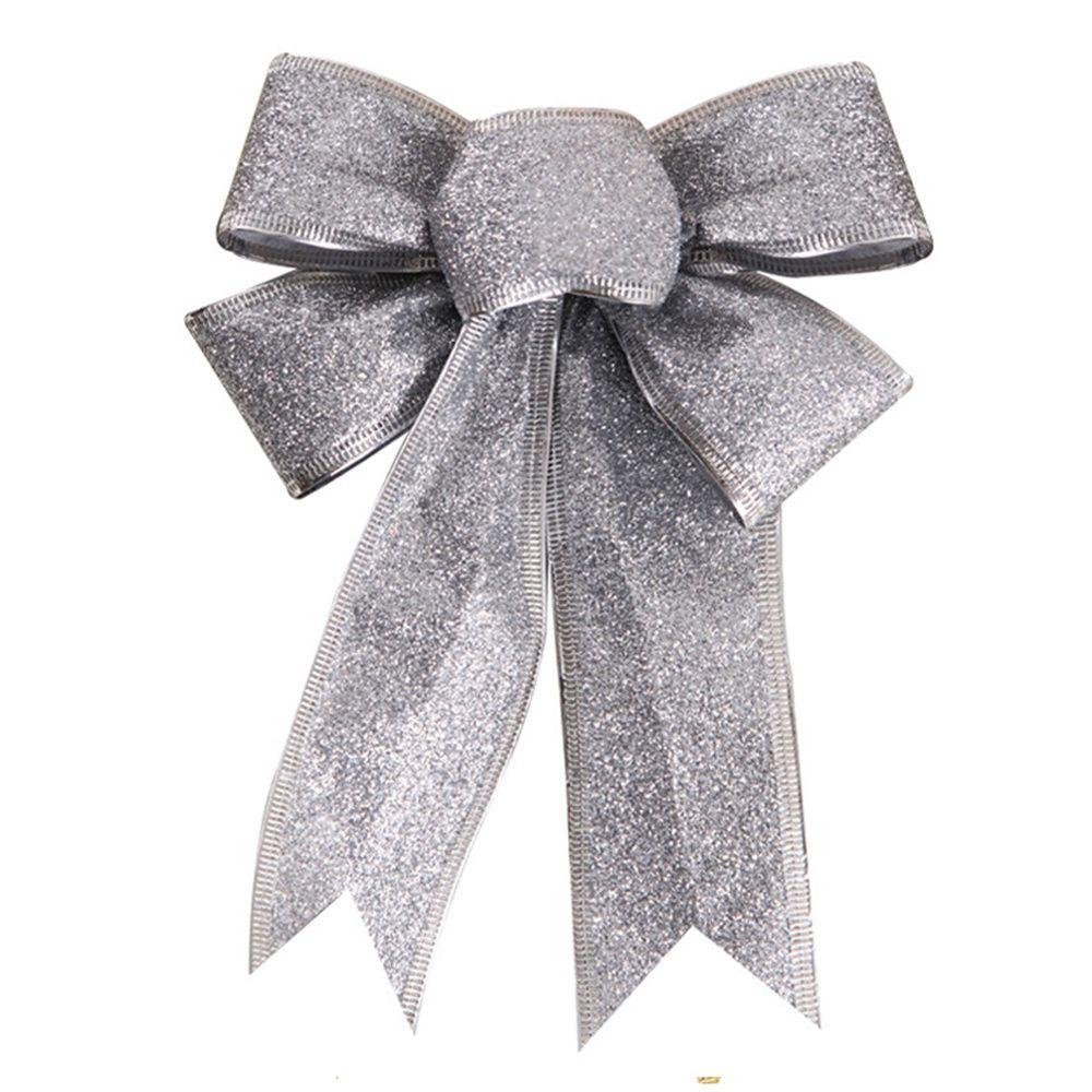 Pendant Bowknot Christmas Bows Christmas Tree Ornaments Ribbon Bows Home Decor Xmas Party Supplies
