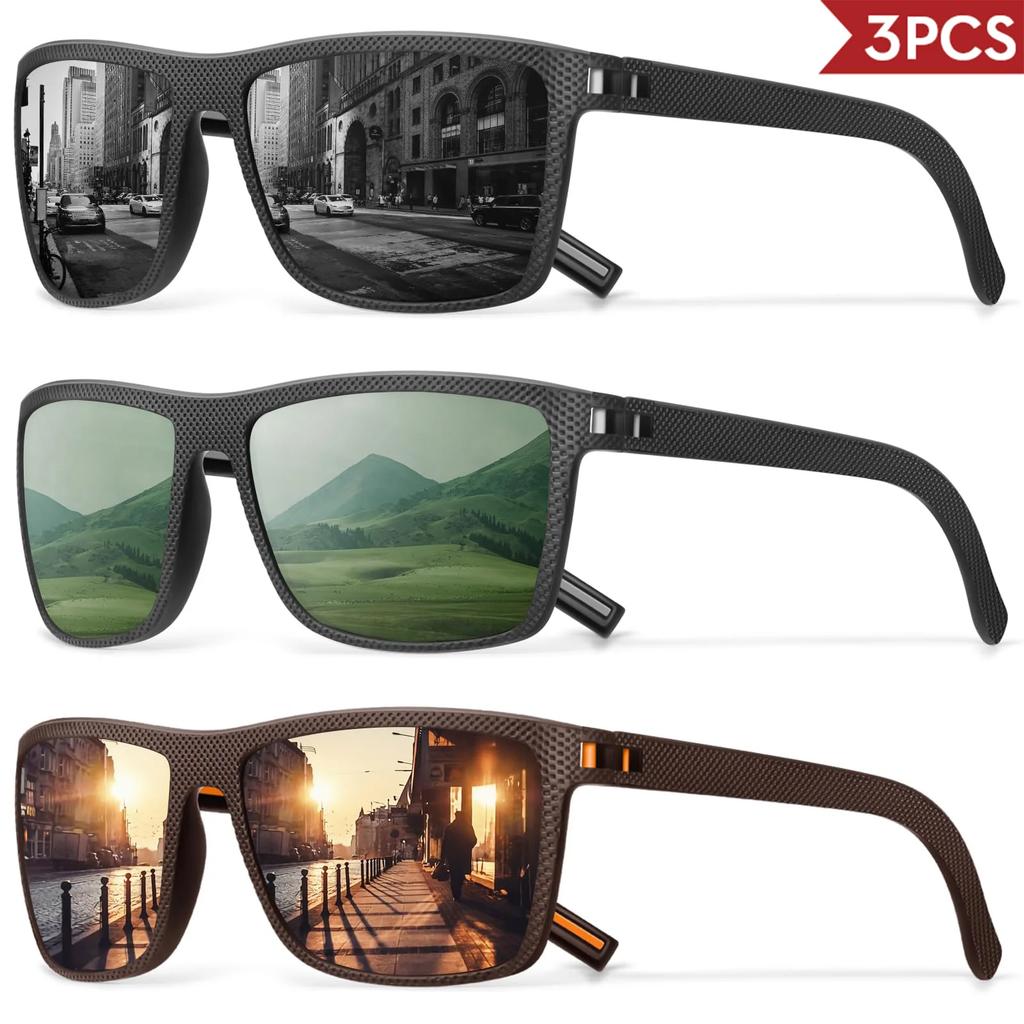 3/4 Pack Sunglasses Men Sun Glasses For Women Men Trendy Retro Mirror Lens For Driving Fishing Uv400 Protection