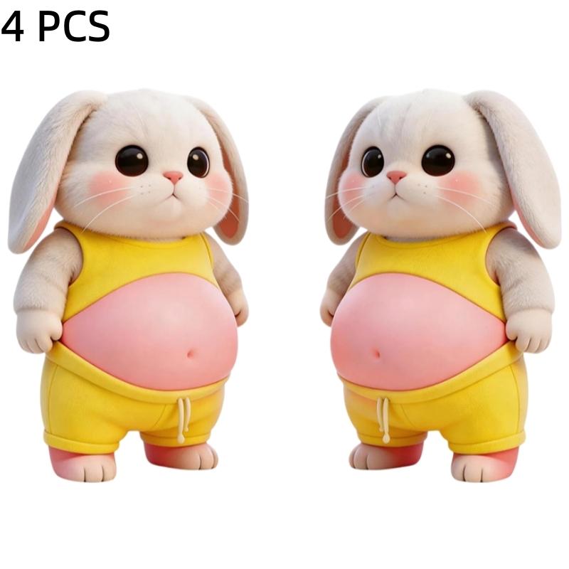 3D Fat Chai Dog Anti Collision Stickers DIY Cute Kitten Soft Silicone Self-Adhesive Stickers Children's Toy Birthday Gift