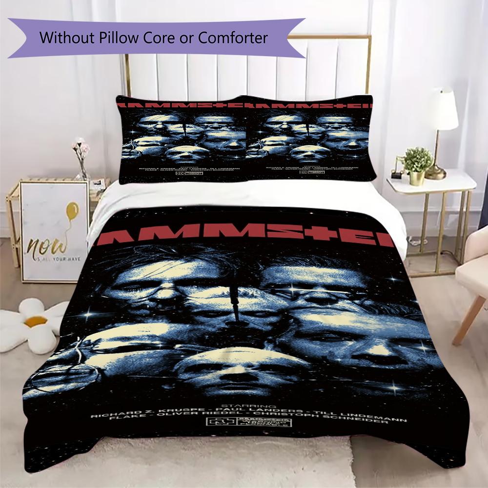 Rammstein German Industrial Metal Band Bedding Without Core 1 Duvet Cover 2 Pillowcase Without Core Soft And Comfortable