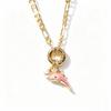 Figaro Chain Enamel Art Dolphin Animal Necklace Temperament for Women  Girls Holiday Lock Bone Chain Choker Quality High Jewelry