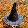 Star Wizard Cap Velvet Halloween Cap Easy To Storage Halloween Witch Hat  Children