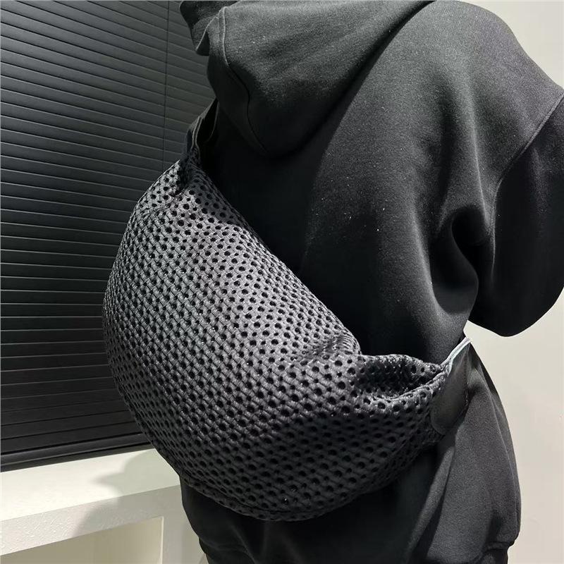 Women'S Lightweight Mesh Oblique Span Bag Lightweight Simple Versatile Commuter Shoulder Bag