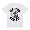 Certified Gym Rat Tshirt Pump Cover Fitness Mouse Unisexs Clothing Graphic Tshirts Unisex Cotton Oversized Short Sleeve Tee Shirts