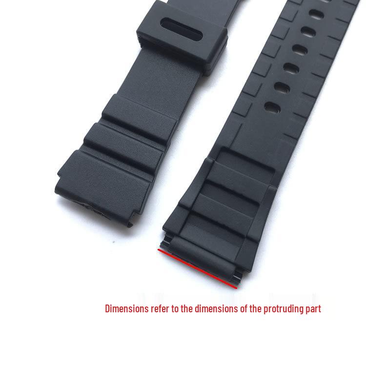 Retro Student Square Watch with Rubber Strap, Universal Pin Buckle, 18-22MM