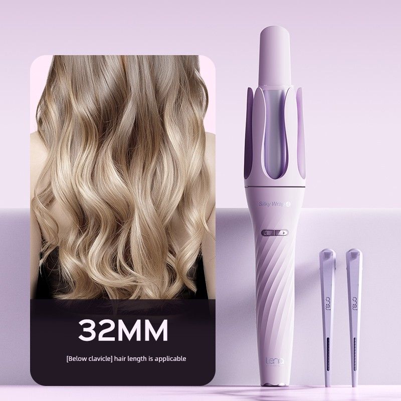Lena Automatic Hair Curler Women s Large Roll Large Wave Anion Lasting Hair-Styling Bean Bag Hair Curler Electric Hair Curler 32mm Extended Length 4Th Generation Automatic Coil
