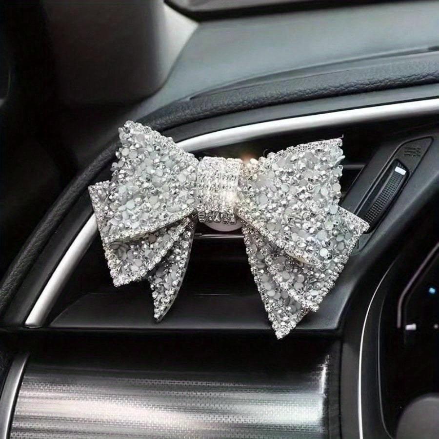 Car Air Vent Rhinestone Bow Air Freshener Decor Accessory