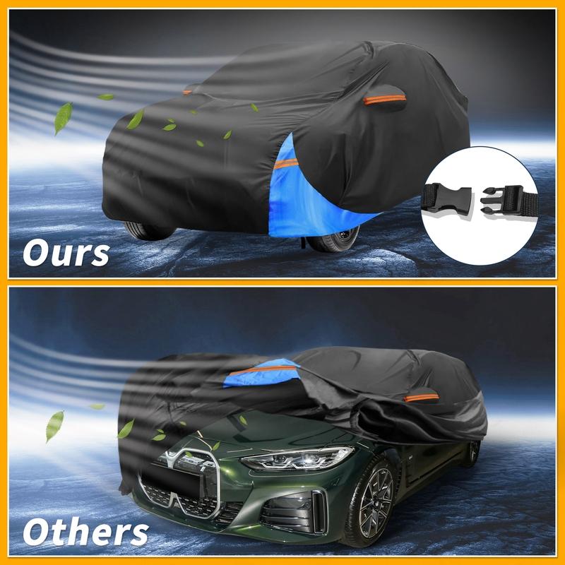 Motoforti All-Weather Waterproof Car Cover - UV-Resistant Outdoor Full Exterior Protection for BMW I4 -2024 210D-PU