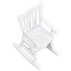 1:12 Dollhouse Chair Wood Doll House Miniature Rocking Chair White Mini Dollhouse Furniture