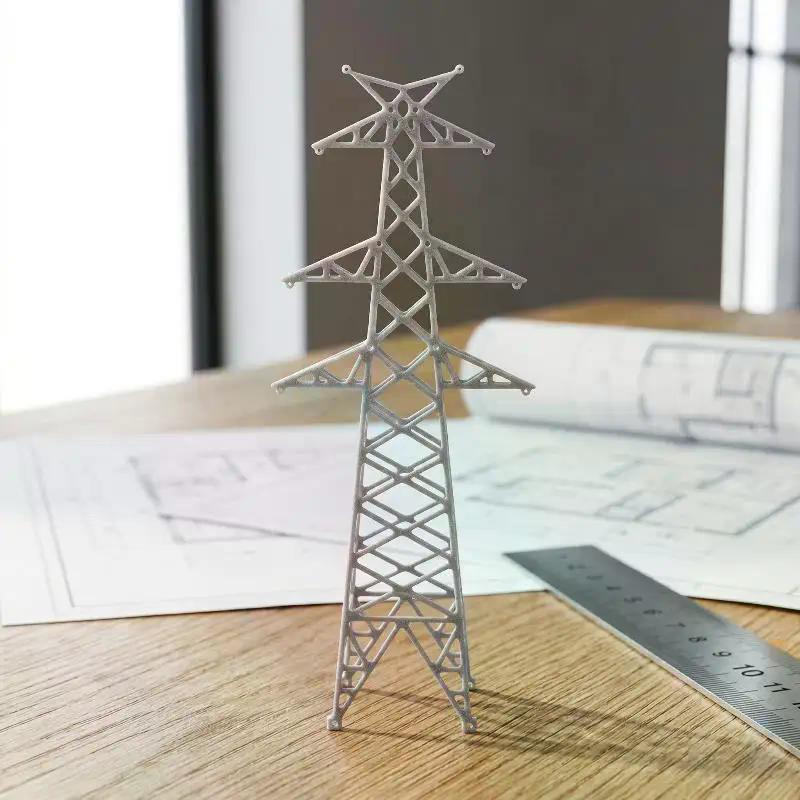 Model Electric Power Tower 1 To 150 Abs High Voltage Transmission Structure Toy For Diy Train Set Architecture Display