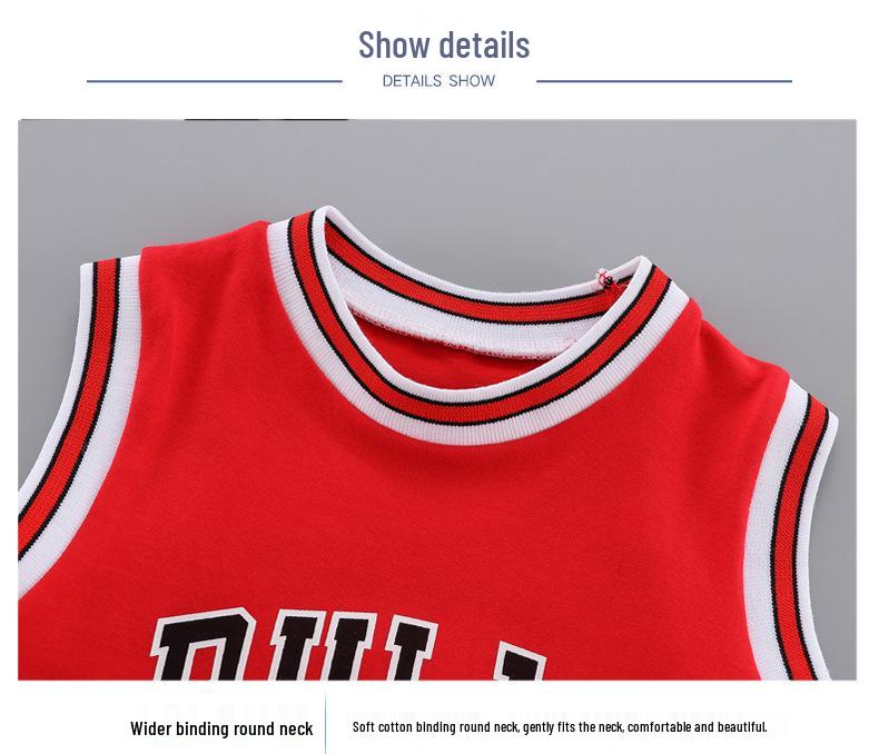 Summer Sleeveless Baby Basketball Romper - Newborn Boy Crawling Onesie