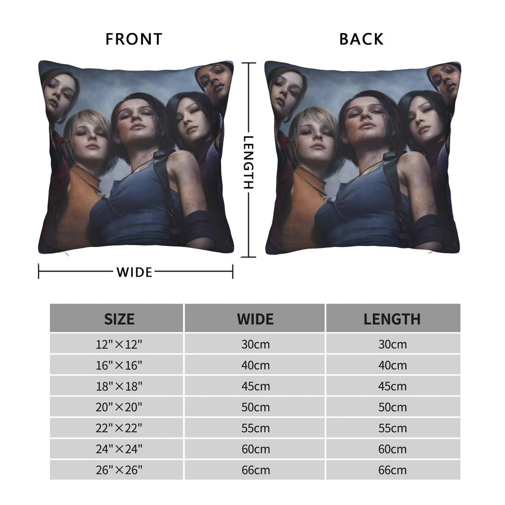 Residents Evils 9 Pillow Covers Merchandise Printed Cushion Cover Decoration Games Pillow Case Cover Living Room Multi-Size