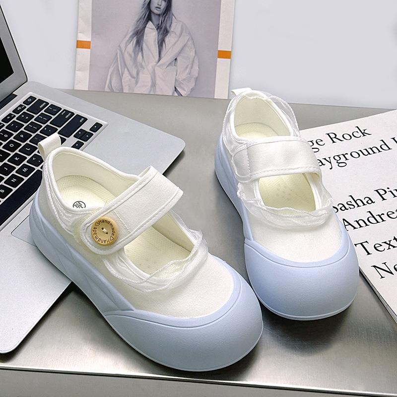 Velcro new shallow mouth Mary Jane shoes platform big head fashion shoes fashion board shoes casual