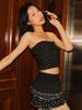 Asula Lace Dot Cancan Skirt (Black)
