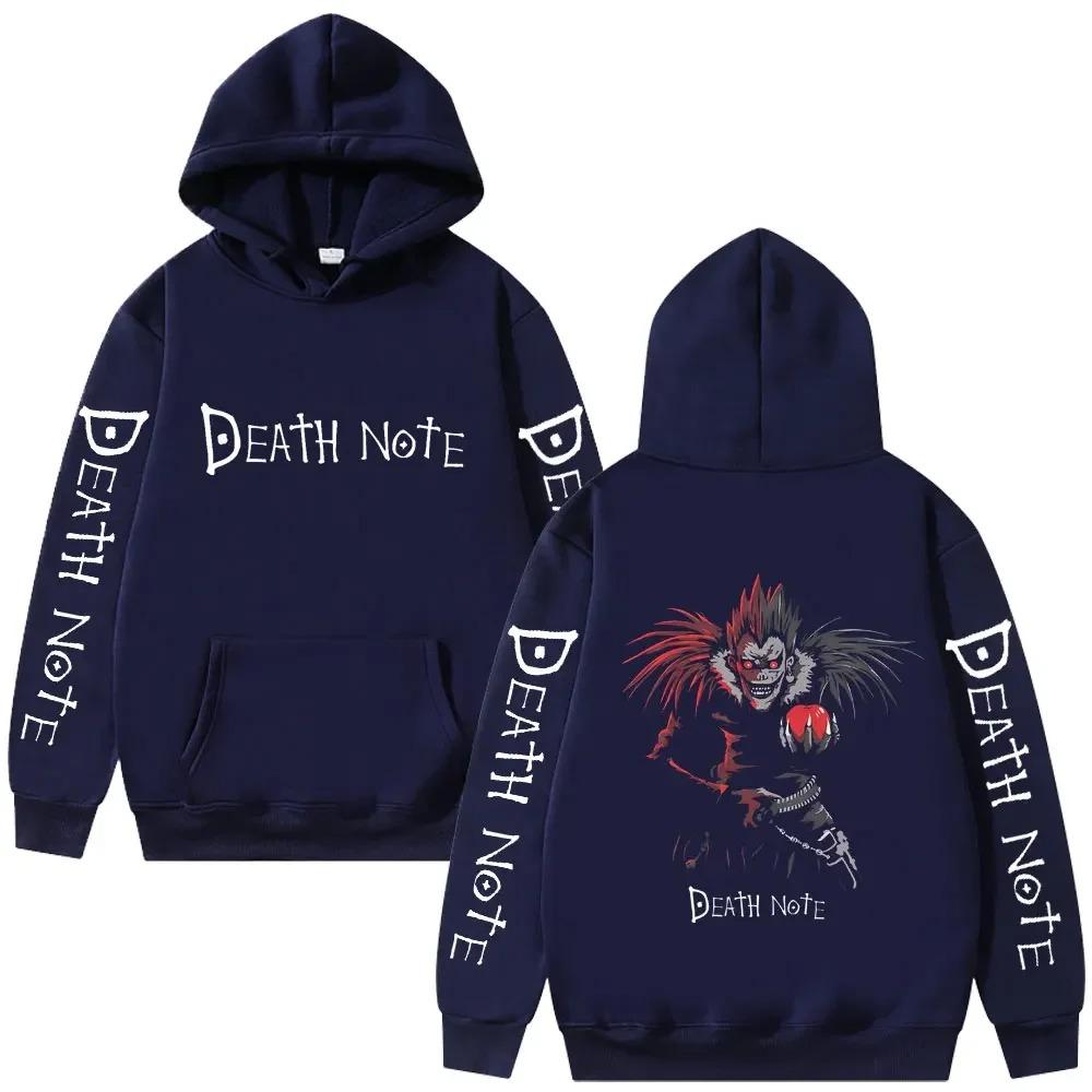 Y2K Anime Death Note Ryuk Graphic Hoodie Men Women Clothing Fashion Vintage Oversized Sweatshirt Men's Cartoon Manga Merch Hoodi