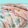 Flower Printed Rabbit Washed Cotton Summer Air Conditioner Quilt Bedroom For