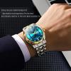 Men's Luminous Waterproof Quartz Watch with English-Chinese Calendar and Rhombus Case