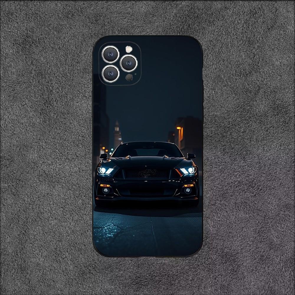 S-ShelbyS M-MustangS GT Phone Case For iPhone 16,15,14,13,12,11,Plus,Pro Max,XS,X,XR,SE,Mini,8,7 Soft Silicone Black Cover