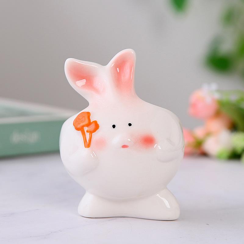 Cute Cartoon Animal Flower Pot Hand-painted Weather Themed Succulent Small Potted Ceramic Combination Gardening Rainy Style
