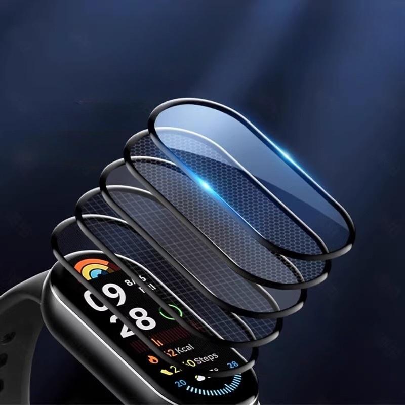 Einfache Installation Displayschutzfolie für Xiaomi Smart Mi Band 9 10 8 9pro 3D Gebogene Folie Weiche Glasabdeckung Folie Zubehör