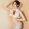 Sex Unterwäsche Mädchen Häschen Leidenschaft Kleidung Studentenbekleidung Cosplay Uniform Versuchung Dreiteiler Großhandel