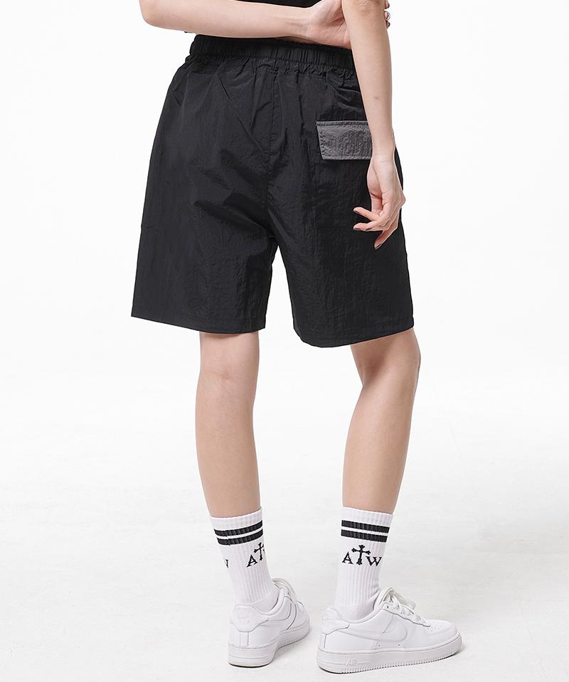 Artist Wear [Atw] Pocket Contrast Half Pants_Bk