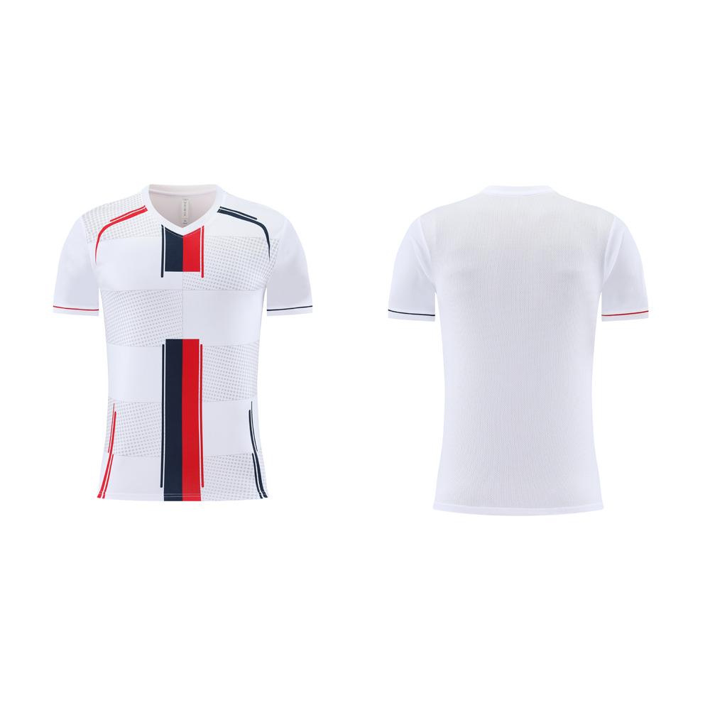 New Football Jersey, Men's Game Training Jersey Set, Children's and Adults' Sports Quick-drying Single-piece Short-sleeved Jersey Customization