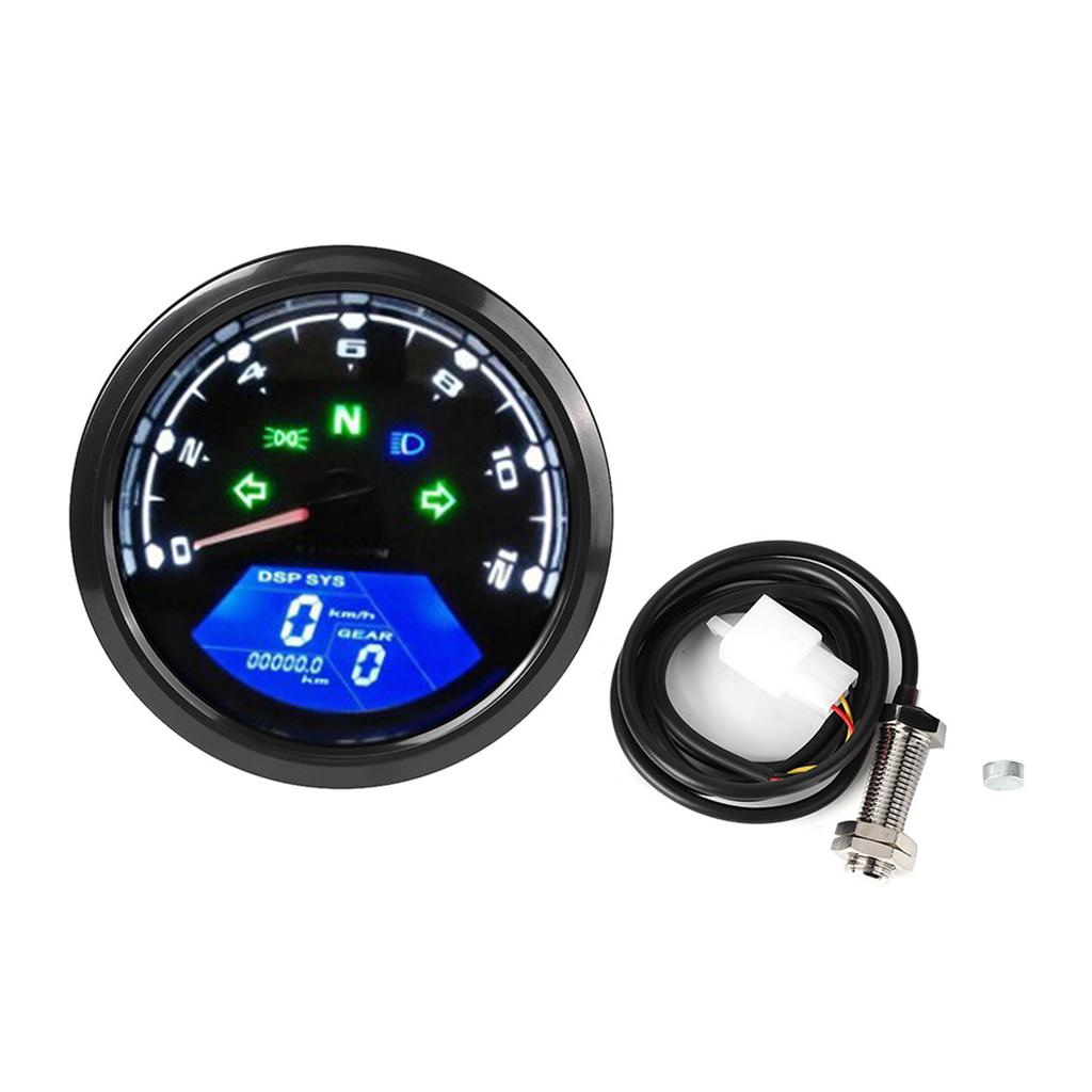 Motorcycle LCD Gauge Anti Glare Tachometer Odometer Oil Meter Multifuncation Parts