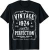 51 Years Old Gifts Men Vintage Made in 1974 51th Birthday T-Shirt Custom Printed Graphic T Shirts Graphic T Shirts Camiseta