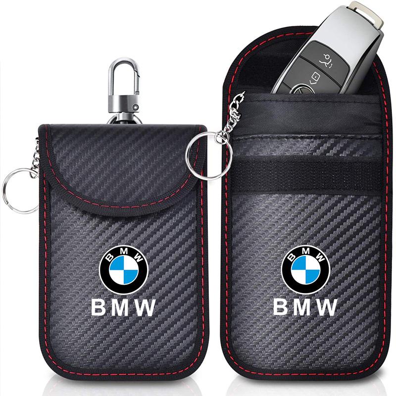 Car Key Case Signal Blocker Bag RFID Shielding Pocket Key Protector Anti-Theft Pouch For BMW E46 X1 X2 X3 X4 F48 G01 E83 F30 M IMNOV1