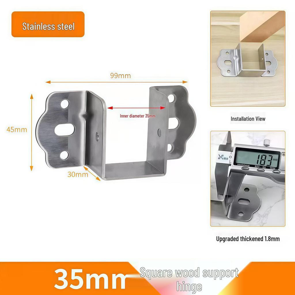 Konzola pantu zábradlí postele ve tvaru U z masivního dřeva s vkládací přezkou