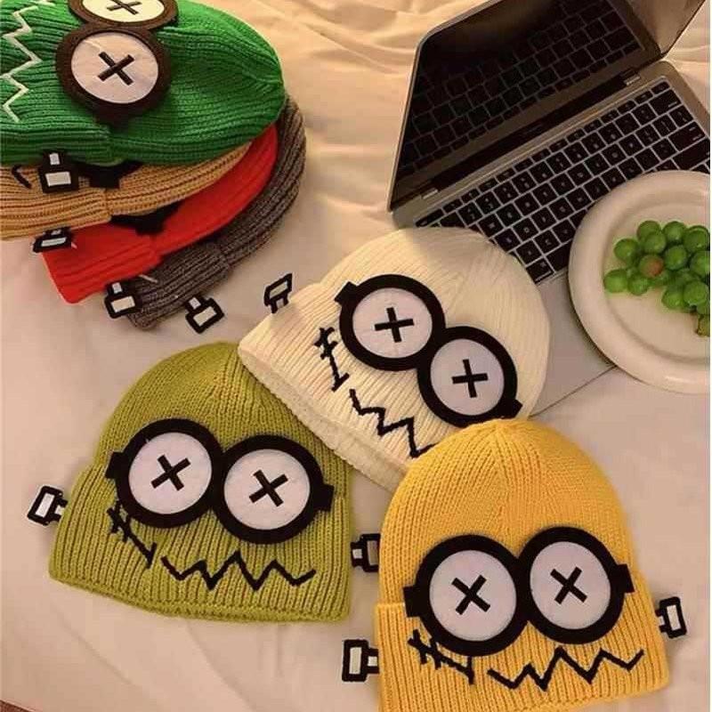 Adorable Cartoon Knit Beanie Hat For Women Warm Ear Protection Winter Headwear