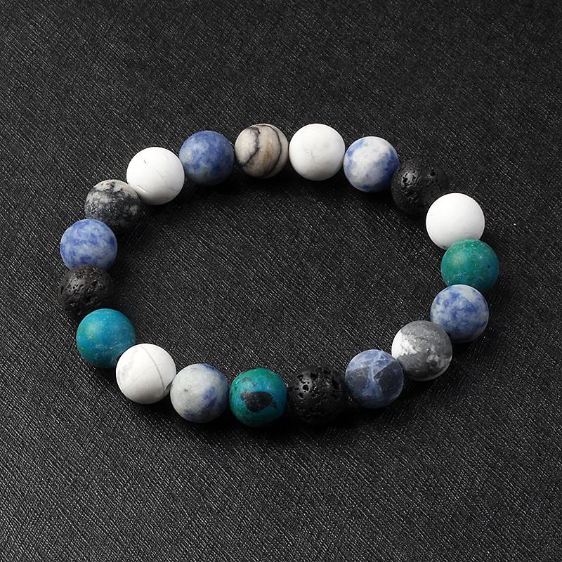 Universe Galaxy Eight Planets Bracelets Solar System Guardian Star Natural Stone Beads Bangles for Women Jewelry Drop Shipping