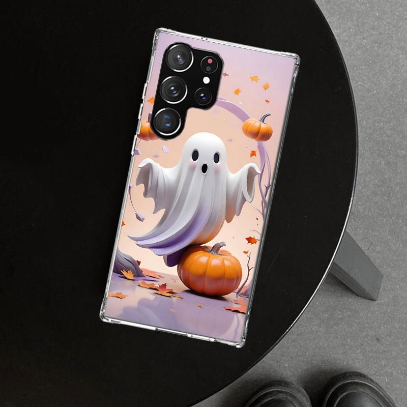 Cute Halloween Ghost Phone Case Cover for Samsung Galaxy S26 S25 Edge S24 S23 Ultra S22 Plus S21 FE S20 + Art Customized Fundas