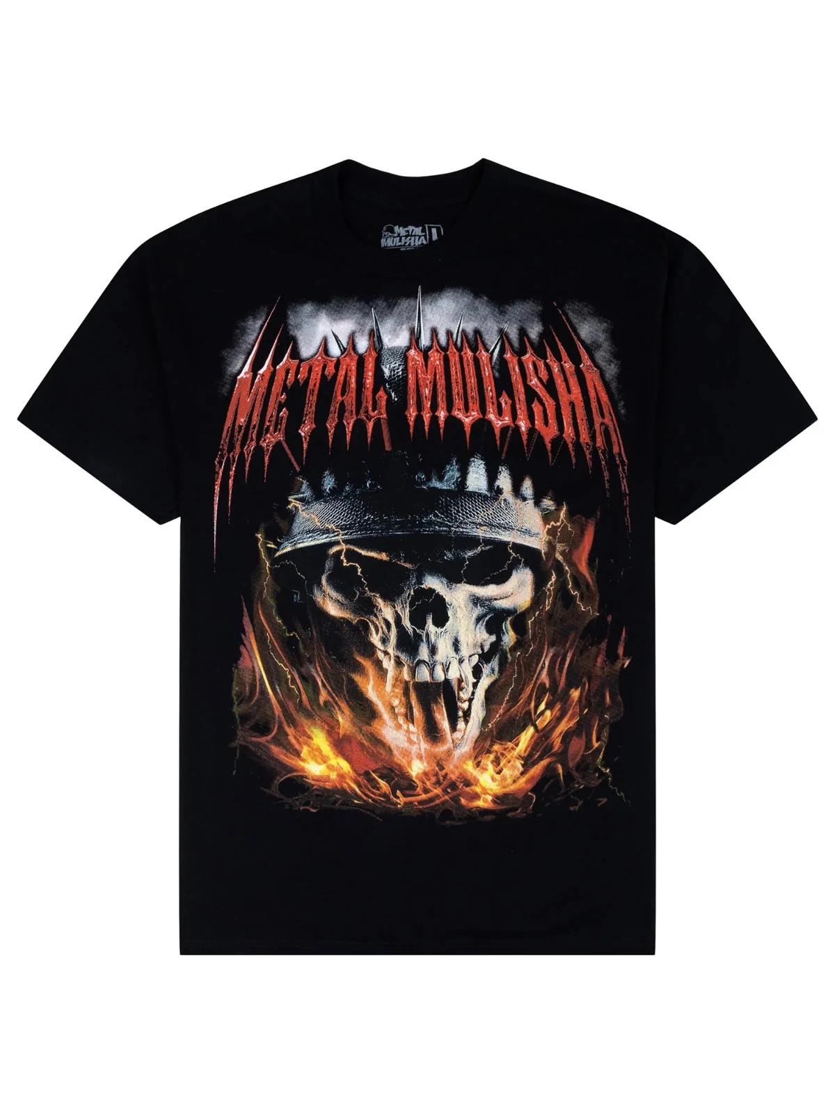 Metal Mulisha Men s Ashes of War Short Sleeve T-shirt Skull and Helmet Logo Tee XXXXL
