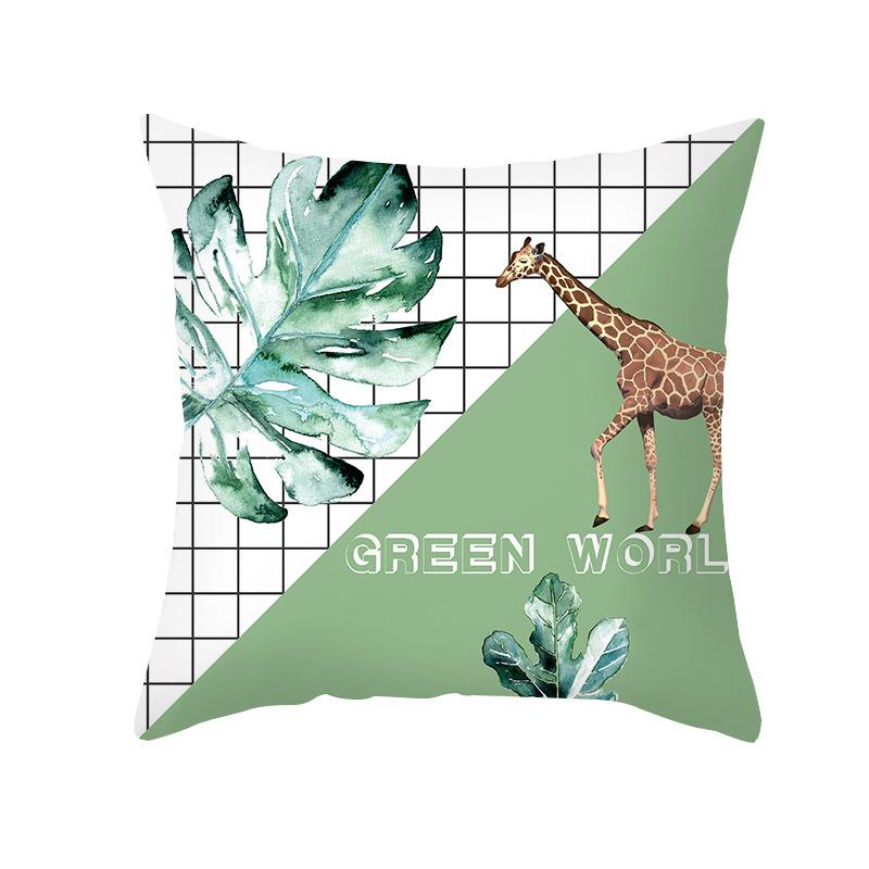 

Скандинавская свежая летняя зеленая наволочка с принтом тропических растений для дома, гостиной, дивана, декоративная наволочка 40X40CM