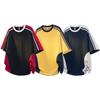 Herren Trendy Patchwork Kurzarm T-Shirt - Schwerer Stoff Rundhals Sommerbekleidung