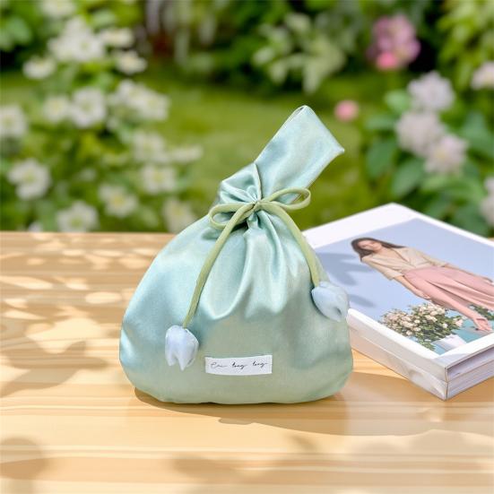 Yousheng Women Handbag, Portable with Tulip Flower Decoration Handbag, Handheld Stylish Design, Large Capacity Bag for Daily Wear