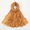 Large Size Cotton Feeling Scarf Women Plain Foulard Femme Luxury Hijab Long Bandana Evening Party Dress Shawls and Wraps