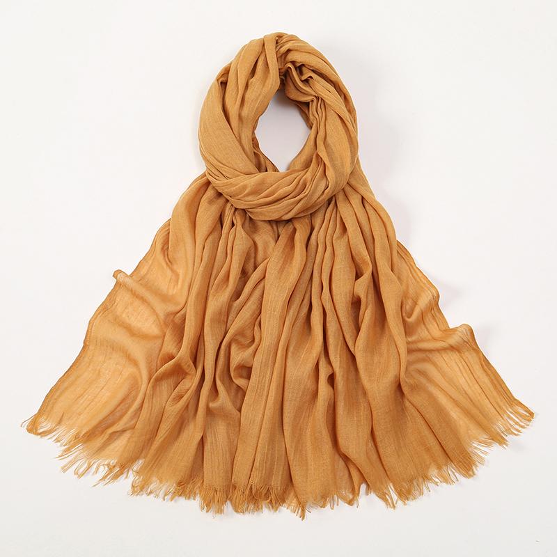 Large Size Cotton Feeling Scarf Women Plain Foulard Femme Luxury Hijab Long Bandana Evening Party Dress Shawls and Wraps