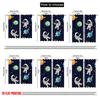 2D flat printing 2pcs Window Curtains Cartoon Funny Spaceman Versatile Polyester Fabric  Without Electricity Spring Party &