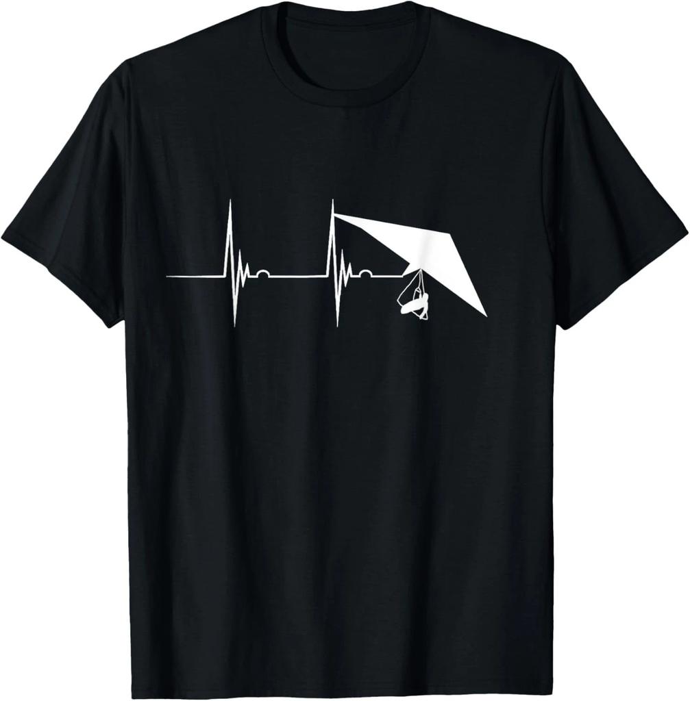 Hang Gliding Heartbeat Soaring Glider EKG Pulseline Funny Gift Unisex T-Shirt