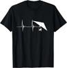 Hang Gliding Heartbeat Soaring Glider EKG Pulseline Funny Gift Unisex T-Shirt