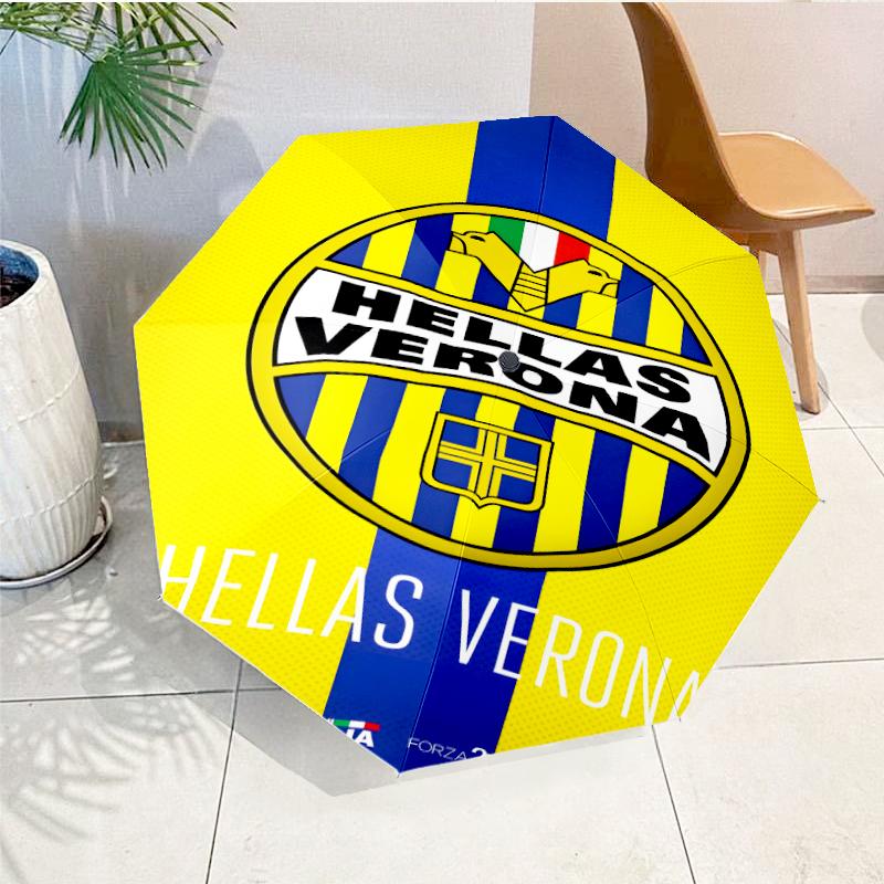 Hellas-Verona Crest Automatic Folding Umbrella - 8-Rib Travel Umbrella with Auto Open/Close & Portable, Gift for Christmas, Birthdays