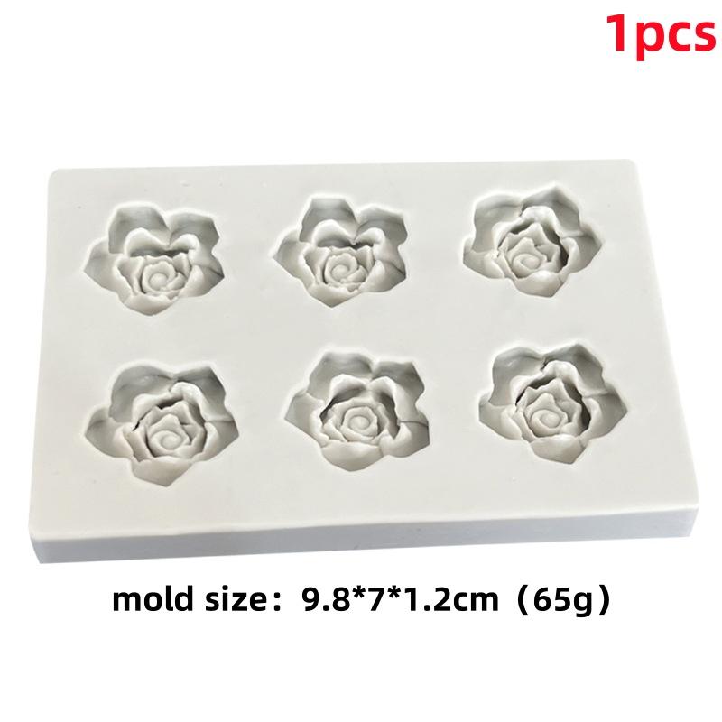

Силиконовая форма для 6 роз пионов, ручная работа, мини-форма в виде цветка, для конфет, шоколада, украшения поверхности торта, инструмент для выпечки, форма для изделий из смолы