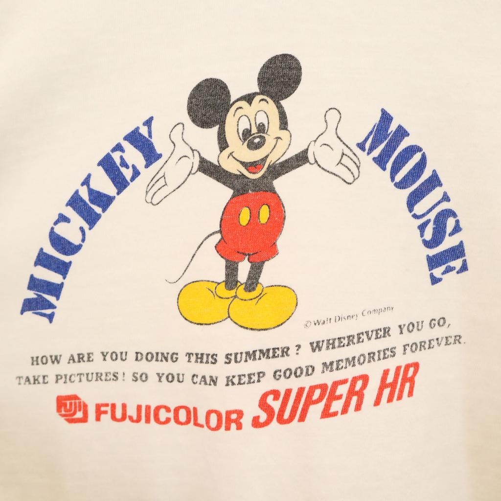 DIA CLUB 90s Fujicolor (Not for Sale) Old Mickey Mouse Short Sleeve T-shirt Women Used