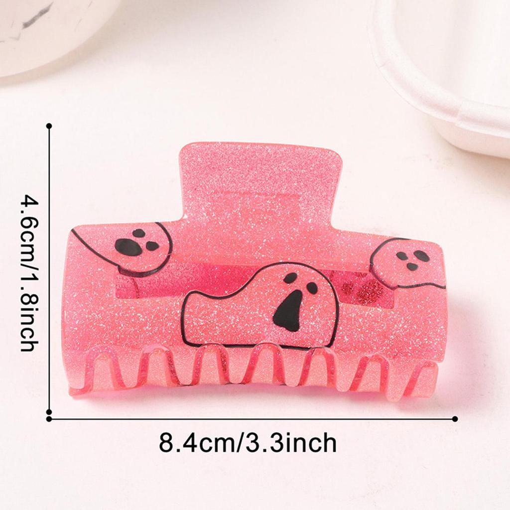 Creative Halloween Glitter Ghost & Spiderweb Hair Clip for Women