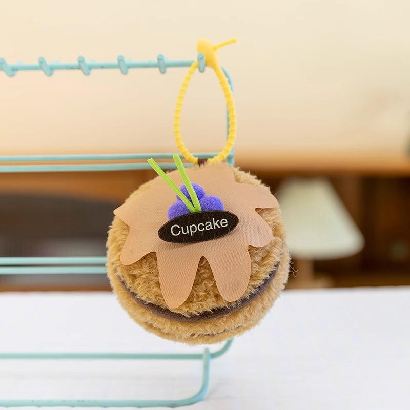 Creative Afternoon Tea Doll Dessert Cherry Chocolate Fruit Cake Keychain Pendant Grabber Doll Gift